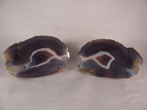 Polished Mozambique Agate Nodules Matching Pair - 726g