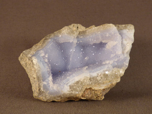 Natural Malawi Blue Lace Agate Geode - 87mm, 244g