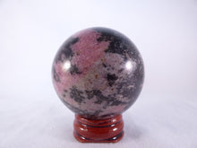 Madagascan Pink Rhodonite Sphere - 50mm, 231g