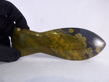 Orbicular Ocean Jasper Fish Carving - 140mm, 145g