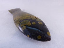 Orbicular Ocean Jasper Fish Carving - 134mm, 140g