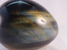 Large Variegated Blue & Gold Tiger's Eye Egg - 81mm, 405g