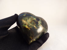 Polished Labradorite Heart Carving - 97mm, 385g