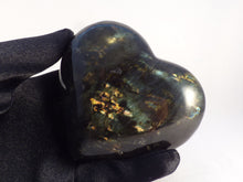 Polished Labradorite Heart Carving - 97mm, 385g