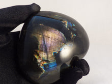 Polished Spectrolite Labradorite Heart Carving - 95mm, 348g