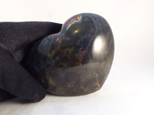 Polished Spectrolite Labradorite Heart Carving - 95mm, 348g
