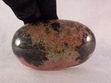 Madagascan Rhodonite Freeform Palm Stone - 69mm, 163g