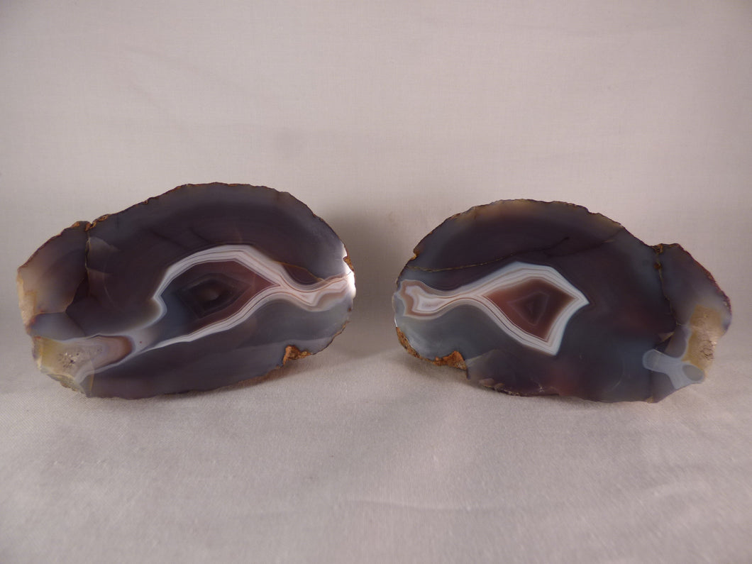 Polished Mozambique Agate Nodules Matching Pair - 726g
