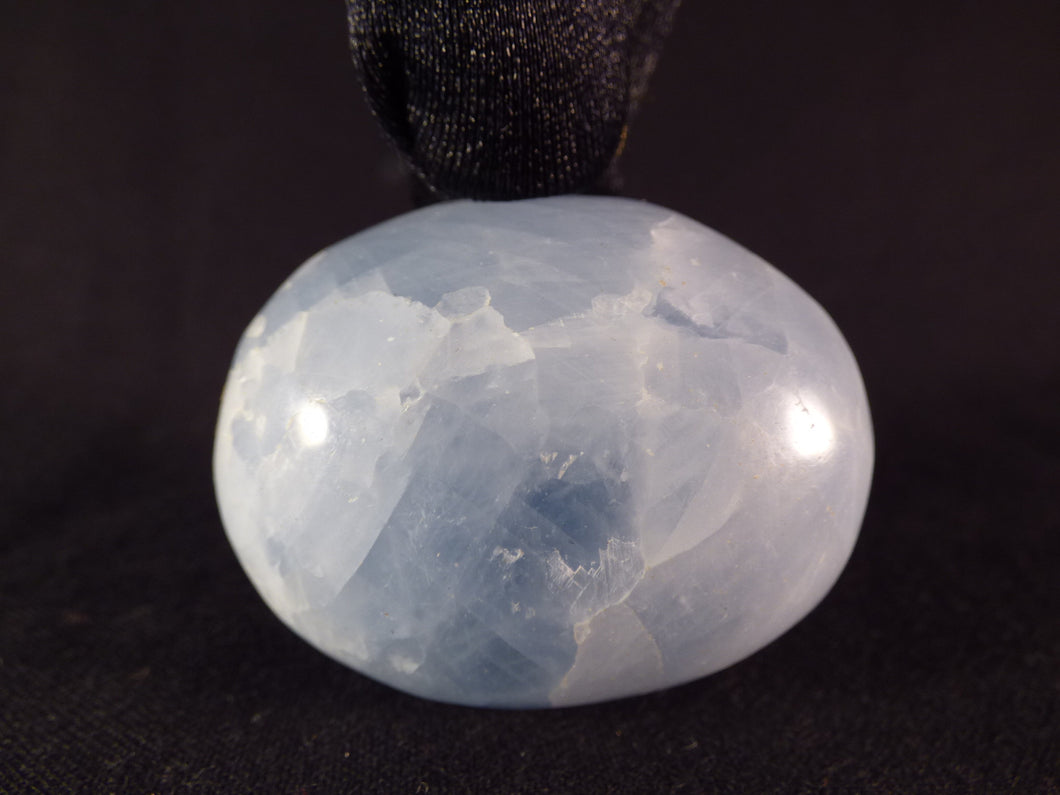 Blue Calcite Freeform Palm Stone - 46mm, 74g