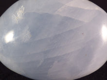 Blue Calcite Freeform Palm Stone - 55mm, 97g
