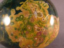 Large Orbicular Ocean Jasper Freeform Palm Stone - 70mm, 248g