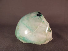 Chrysocolla in Quartz Semi-Polished Half Sphere - 75mm, 267g
