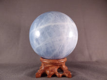 Large Blue Calcite Sphere - 84mm, 820g