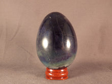 Madagascan Purple & Green Bicolour Fluorite Egg - 74mm, 336g
