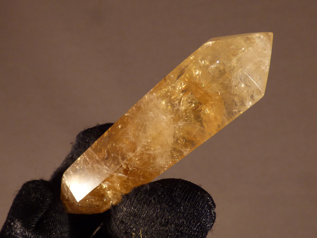 Polished Zambian Citrine Double Terminated Crystal Point - 59mm, 15g