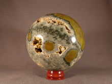 Crystalline Orbicular Ocean Jasper Sphere - 94mm, 1075g