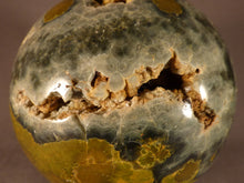 Crystalline Orbicular Ocean Jasper Sphere - 94mm, 1075g