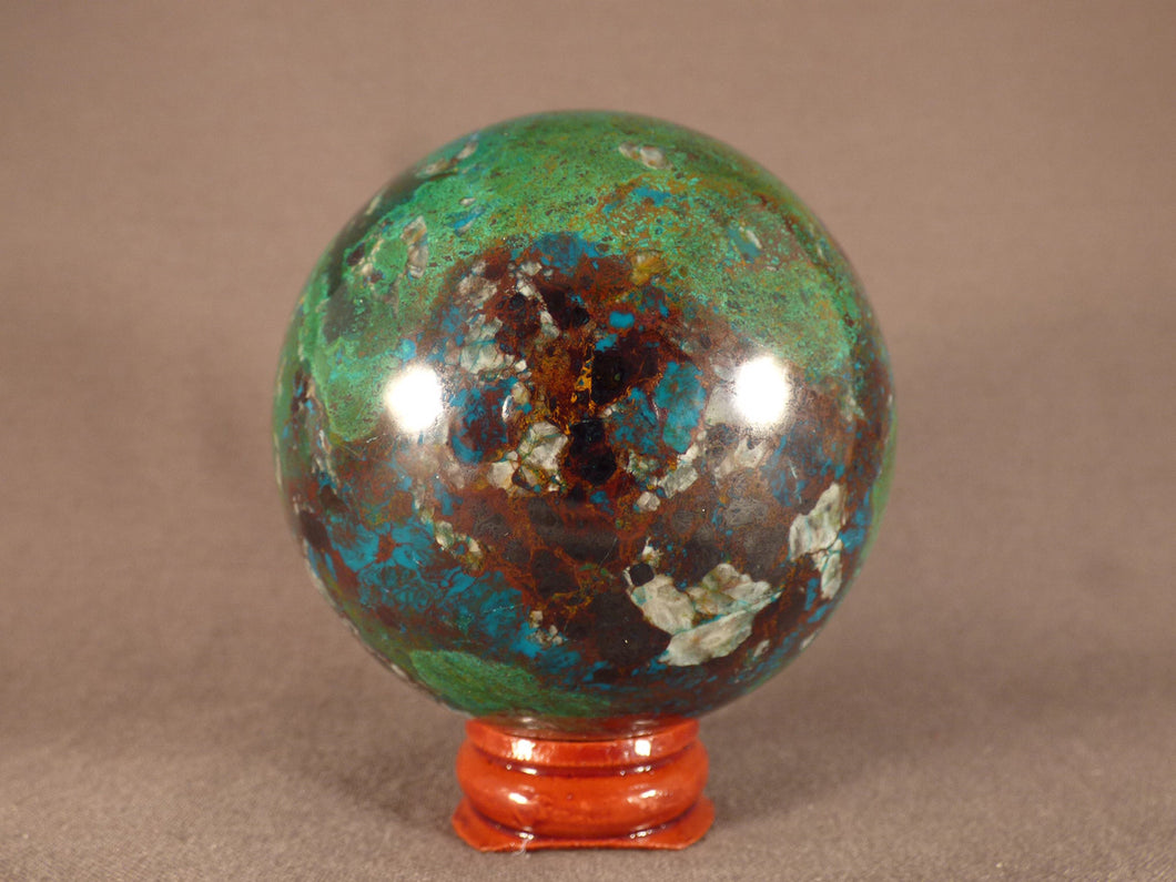 Rare Congolese Shattuckite Polished Sphere - 67mm, 435g