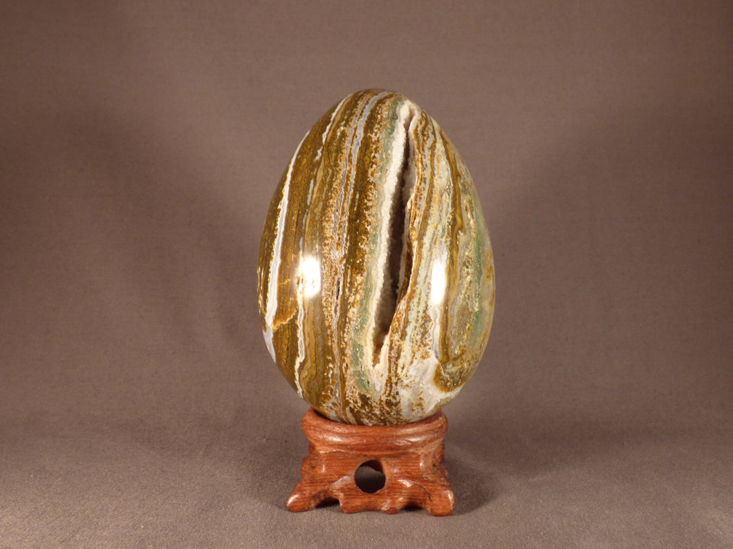 Large Orbicular Ocean Jasper Egg - 114mm, 922g