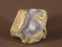 Semi-Polished Malawi Blue Lace Agate Geode - 49mm, 147g