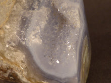Semi-Polished Malawi Blue Lace Agate Geode - 49mm, 147g