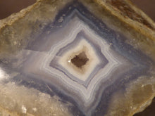 Semi-Polished Malawi Blue Lace Agate Geode - 54mm, 141g