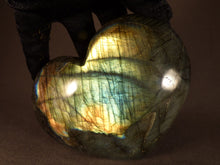 Polished Madagscan Labradorite Heart Carving - 116mm, 627g