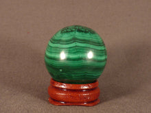 Polished Congo Malachite Sphere - 35mm, 85g