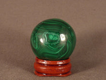 Polished Congo Malachite Sphere - 35mm, 85g