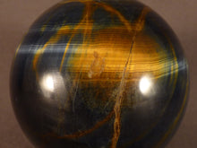 Large Variegated Blue & Gold Tiger's Eye Egg - 78mm, 323g