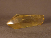 Polished Zambian Golden Rainbow Citrine Double Terminated Crystal - 74mm, 72g