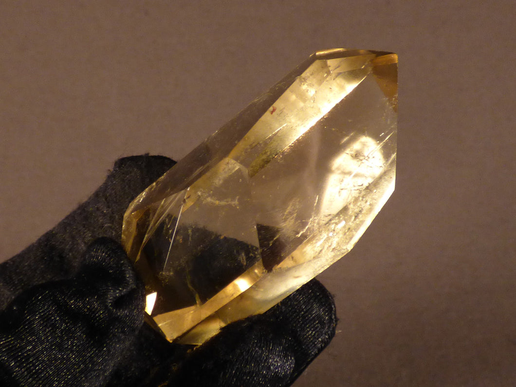 Polished Zambian Citrine Double Terminated Crystal Point - 60mm, 49g