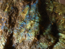 Madagascan Half Polished Labradorite Standing Piece - 125mm, 1079g