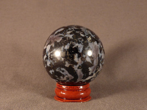 Madagascan Gabbro 'Merlinite' Sphere - 43mm, 181g