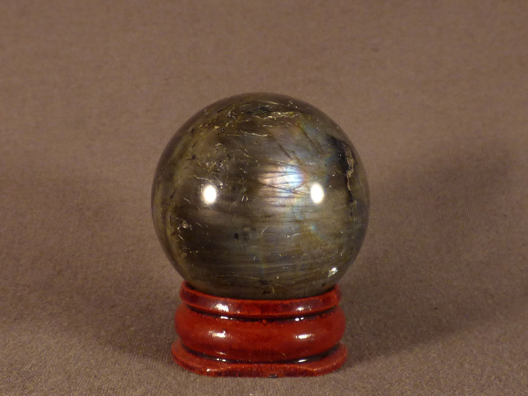 Madagascan Labradorite Sphere - 31mm, 68g