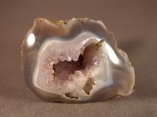 Madagascan Semi-Polished Amethyst Agate Geode - 81mm, 519g