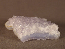 Natural Malawi Amethyst-Tinted Blue Lace Agate Geode - 93mm, 103g
