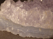 Natural Malawi Amethyst-Tinted Blue Lace Agate Geode - 150mm, 247g