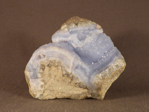 Natural Malawi Blue Lace Agate Geode - 58mm, 276g