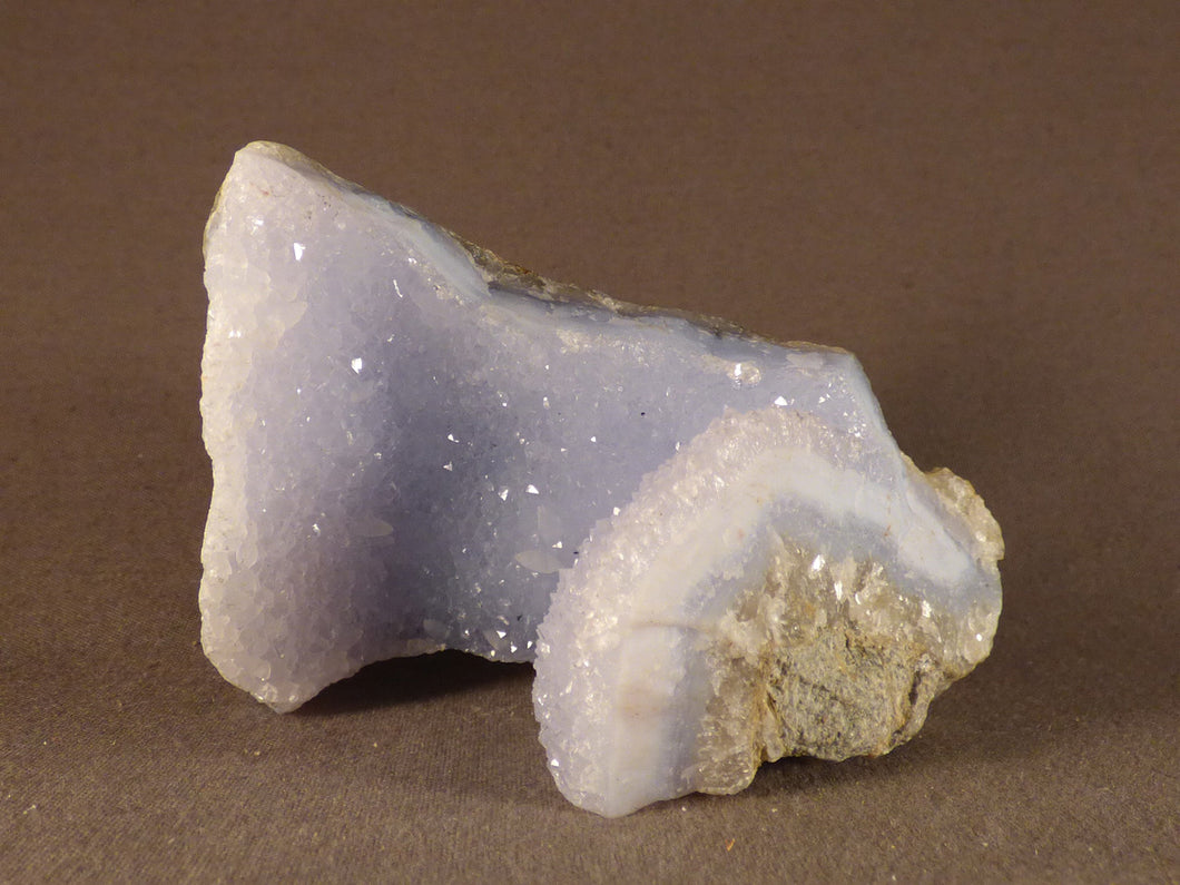 Natural Malawi Blue Lace Agate Geode - 85mm, 253g
