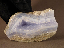 Natural Malawi Blue Lace Agate Geode - 83mm, 236g