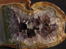Polished Mozambique Rainbow Amethyst Agate Geode - 80mm, 142g