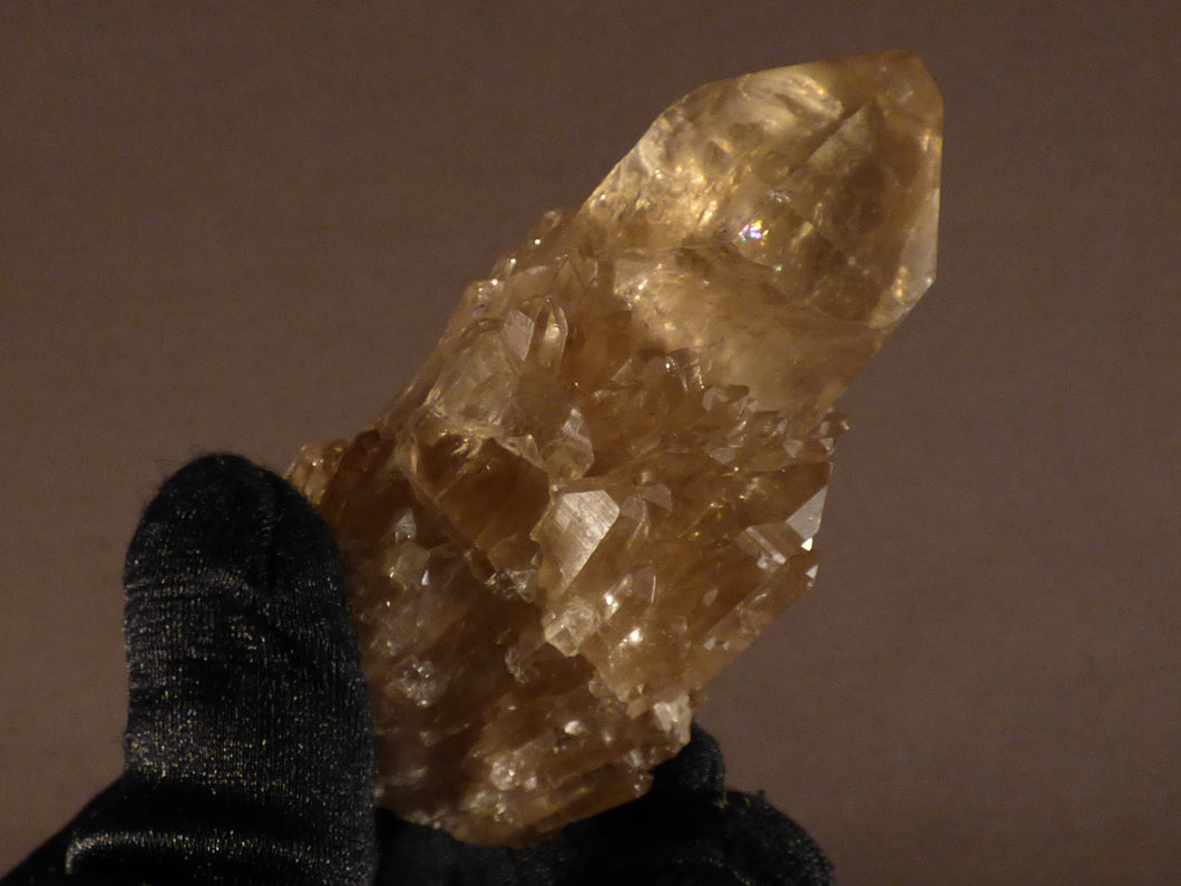 Natural Rainbow Congo Citrine Cluster Crystal Point - 76mm, 149g