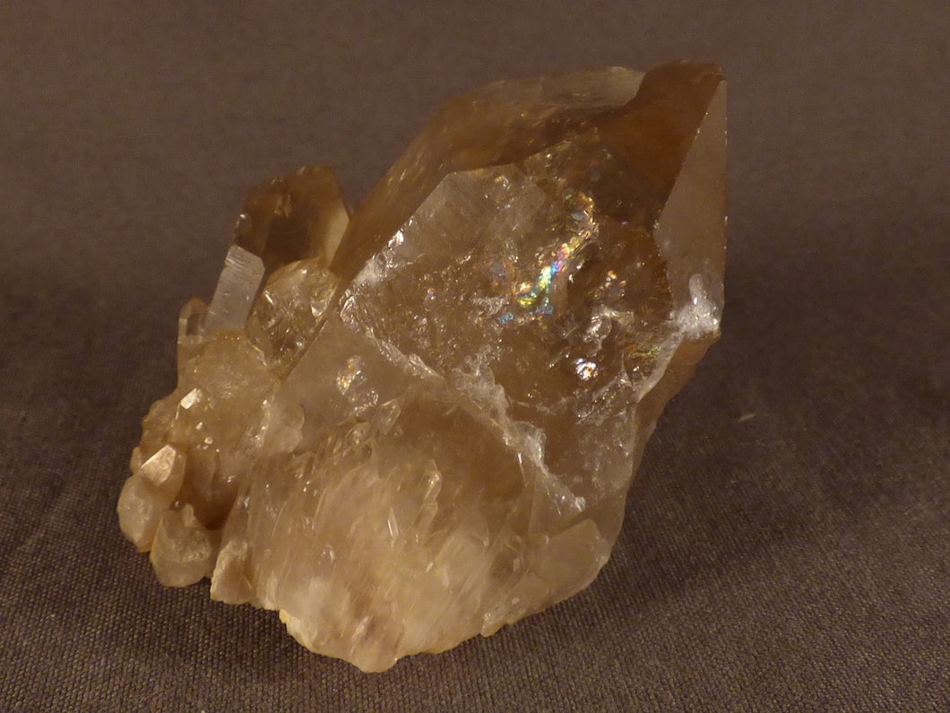 Natural Rainbow Congo Citrine Cluster Crystal Point - 63mm, 94g
