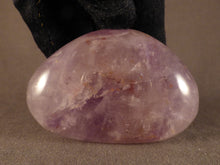 Zambian Amethyst Polished Crystal Palm Stone Freeform - 71mm, 156g