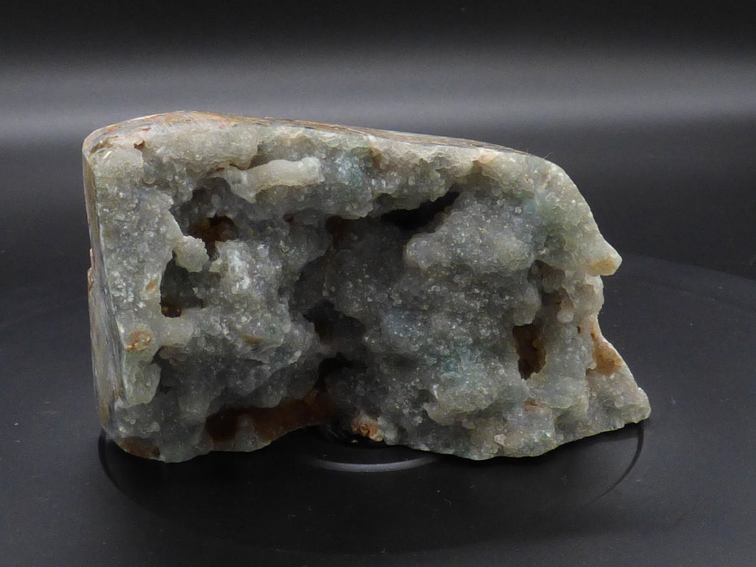 Madagascan Semi Polished Crystalline Agate Geode - 96mm, 303g