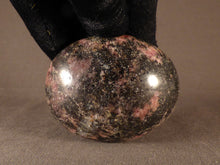 Madagascan Rhodonite Freeform Palm Stone  - 59mm, 184g