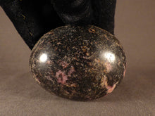 Madagascan Rhodonite Freeform Palm Stone  - 59mm, 184g