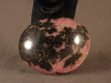 Madagascan Rhodonite Freeform Palm Stone  - 55mm, 115g