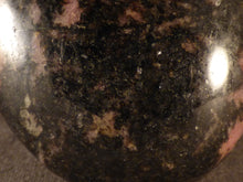 Madagascan Rhodonite Freeform Palm Stone  - 55mm, 115g